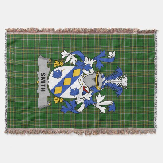 アイリッシュスミスまたはスミートコートオブアームズ家紋Ir スローブランケット (正面)