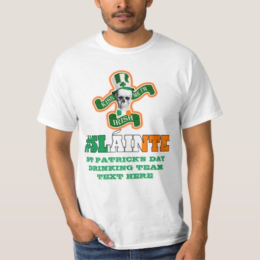 アイリッシュスラインテSt patricks day Tシャツ (正面)
