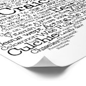 アイリッシュスラングのワードアートマップポスター ポスター (角)