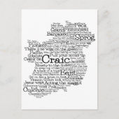 アイリッシュスラングのワードアートマップポストカード ポストカード (正面)