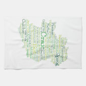アイリッシュスラングの地図 キッチンタオル (横)