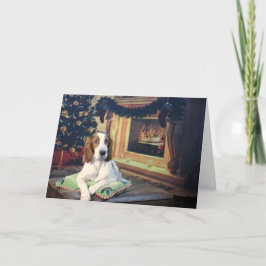 アイリッシュセおもしろいーター赤と白ホリデーカード カード