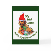アイリッシュセッターのクリスマスプレゼント