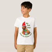 アイリッシュセッターのクリスマスプレゼント Tシャツ (正面フル)