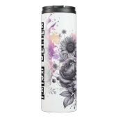 アイリッシュセッターのグレースケールガーデングリー タンブラー (裏面)