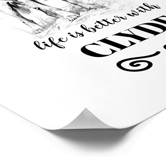 アイリッシュセッターの人生はカスタム犬の名前で良い ポスター (角)