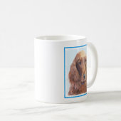 アイリッシュセッターの絵画-かわいい元の犬の芸術 コーヒーマグカップ (正面右)