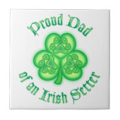 アイリッシュセッターの誇り高いパパ タイル (正面)