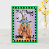 アイリッシュセッターの魔法使い カード (黄色い花)