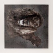 アイリッシュセッターはデジタル芸術の後をつけます ジグソーパズル (横)