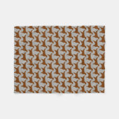 アイリッシュセッターはパターンのシルエットを描きます フリースブランケット (正面(横))