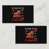 アイリッシュセッターは私のバレンタインデーおもしろいのバレンタインデー 名刺 (正面/裏面)