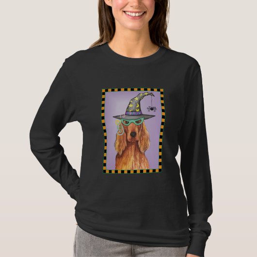 アイリッシュセッターウィッチ長袖Tシャツ Tシャツ (正面)
