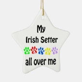 アイリッシュセッターウォークスデザイン セラミックオーナメント (右)
