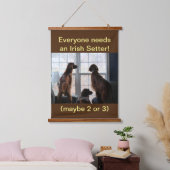 アイリッシュセッターウッドトップウォールタペストリー 吊り下げ型タペストリー (寝室)