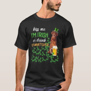 アイリッシュセッターキス私はアイリッシュか飲何かか Tシャツ