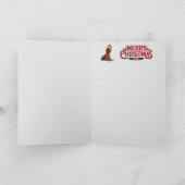 アイリッシュセッタークリスマスストッキング カード (内部)