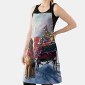 アイリッシュセッタークリスマスフェスティバルシーズン エプロン (インサイチュ)