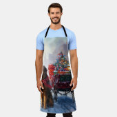 アイリッシュセッタークリスマスフェスティバルシーズン エプロン (着用した状態)