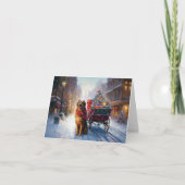 アイリッシュセッタークリスマスフェスティバルシーズン カード (正面)