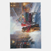 アイリッシュセッタークリスマスフェスティバルシーズン キッチンタオル (縦)