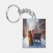 アイリッシュセッタークリスマスフェスティバルシーズン キーホルダー (正面左)