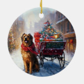 アイリッシュセッタークリスマスフェスティバルシーズン セラミックオーナメント (裏面)