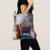 アイリッシュセッタークリスマスフェスティバルシーズン トートバッグ (クローズアップ)