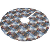 アイリッシュセッタークリスマスフェスティバルシーズン ブラッシュドポリエステルツリースカート (アングル)