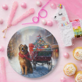 アイリッシュセッタークリスマスフェスティバルシーズン ペーパープレート (パーティー)