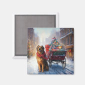 アイリッシュセッタークリスマスフェスティバルシーズン マグネット (正面/裏面)