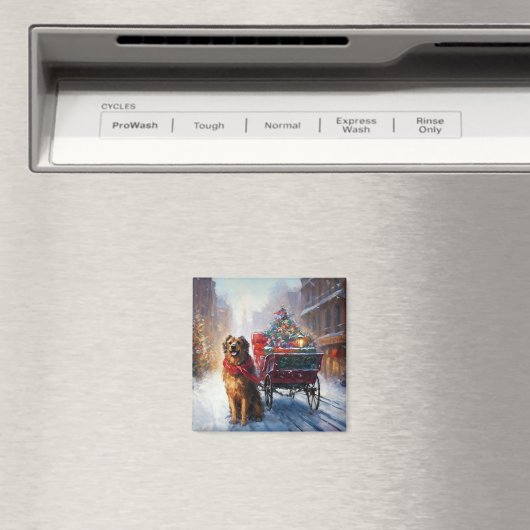 アイリッシュセッタークリスマスフェスティバルシーズン マグネット (インサイチュ (食洗機))