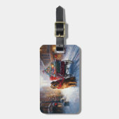 アイリッシュセッタークリスマスフェスティバルシーズン ラゲッジタグ (正面縦)