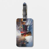 アイリッシュセッタークリスマスフェスティバルシーズン ラゲッジタグ (裏面縦)