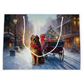 アイリッシュセッタークリスマスフェスティバルシーズン ラージペーパーバッグ (正面)