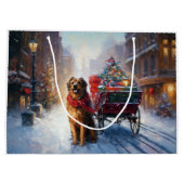 アイリッシュセッタークリスマスフェスティバルシーズン ラージペーパーバッグ (裏面)