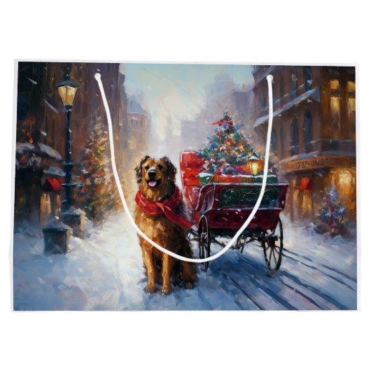 アイリッシュセッタークリスマスフェスティバルシーズン ラージペーパーバッグ (裏面)