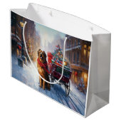 アイリッシュセッタークリスマスフェスティバルシーズン ラージペーパーバッグ (裏面アングル)