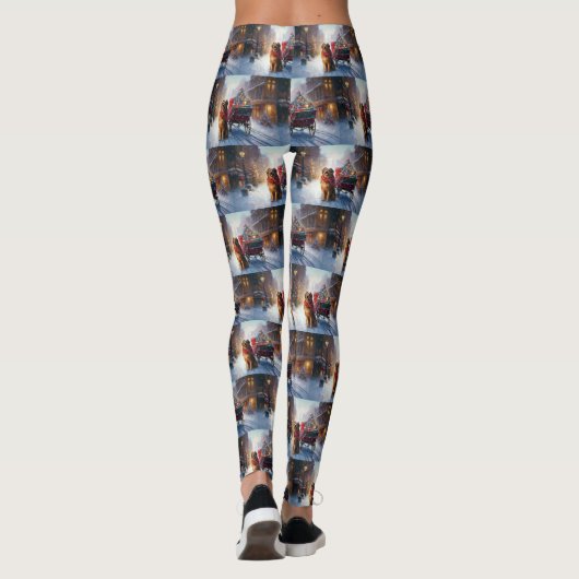 アイリッシュセッタークリスマスフェスティバルシーズン レギンス (裏面)