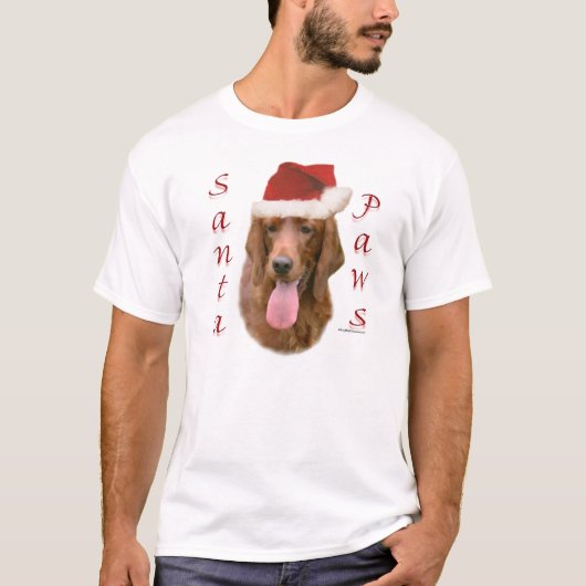 アイリッシュセッターサンタポーズ Tシャツ (正面)