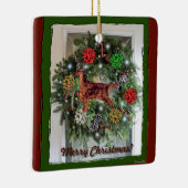 アイリッシュセッターセラミッククリスマスオーナメント セラミックオーナメント (右)