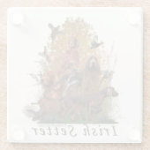 アイリッシュセッタータペストリーTシャツキーチェーンボタンスクー ガラスコースター (裏面)