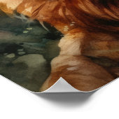 アイリッシュセッタードッグアートプリントポスター ポスター (角)