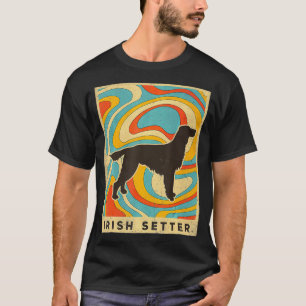 アイリッシュセッタードッグレトロヴィンテージプレゼント Tシャツ