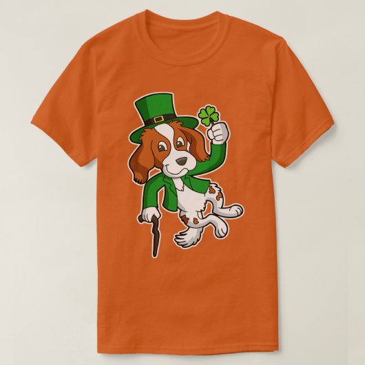 アイリッシュセッタードッグSt patricks dayクリックヒール Tシャツ (デザイン正面)