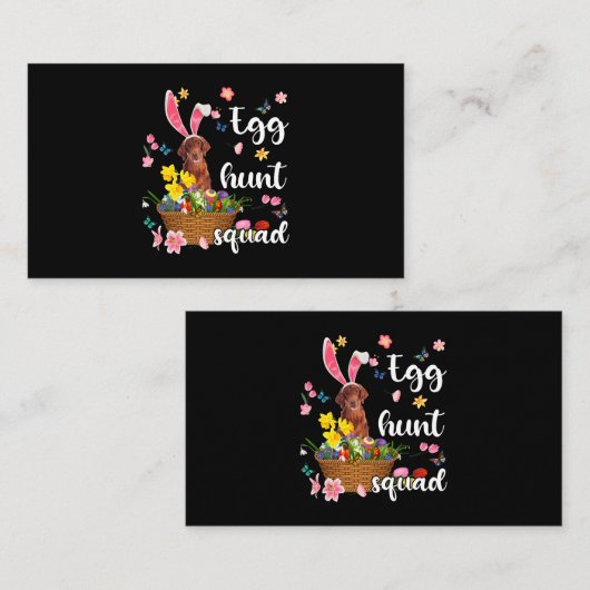 アイリッシュセッターハッピーイースターデイイースターカラフルエッグ 名刺 (正面/裏面)