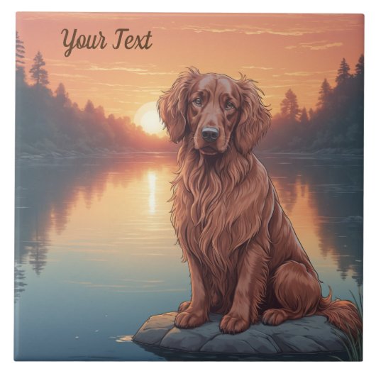 アイリッシュセッターバイレイク タイル (正面)