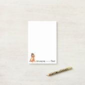 アイリッシュセッターパパ ポストイット (デスク上)