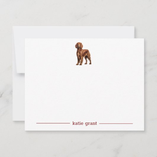 アイリッシュセッターパーソナライズされたノートカード ノートカード (正面)