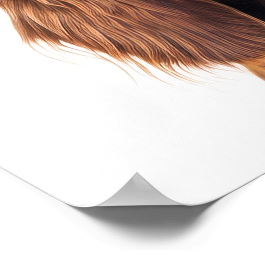 アイリッシュセッターパーソナライズされたプリント ポスター (角)